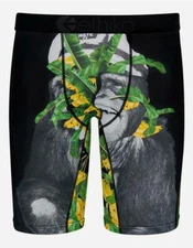 Ethika Staple Colorful BANANA BRAINS Monkey Long Boxer Briefs Mens NWT