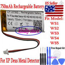 USPS 750mAh Repair Battery For XP Deus Metal Detector WS1 WS2 WS3 WS4 WS5 More