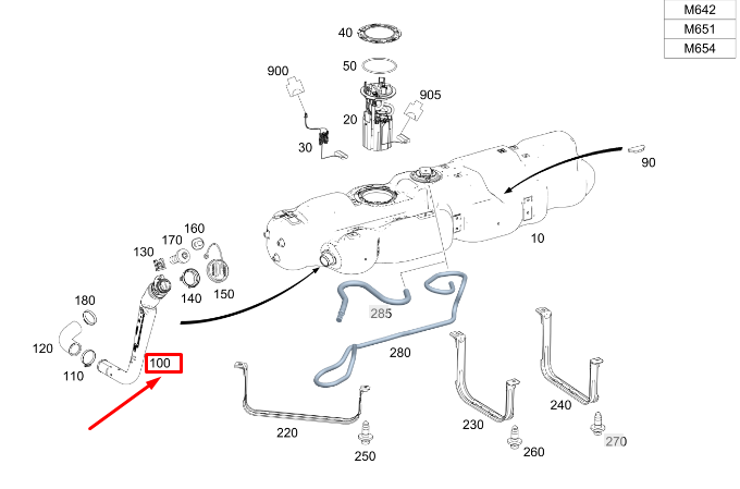 listingMERCEDES-BENZ SPRINTER 907 Fuel Filler Pipe A9074702101