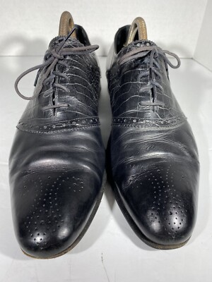 DINO BIGIONI Italian Leather Lace Up Dress Oxford Shoes  display picture 3