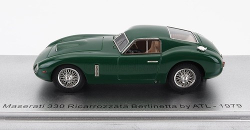 MODELLINO AUTO STATICO MASERATI 330 RICARROZZATA BERLINETTA ATL 1979 VERDE 1/43 - Imagen 3 de 6