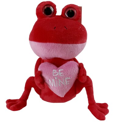 Valentines Frog Plush Ganz Ribbitz Be Mine Heart Pink Red Stuffed Animal Collect