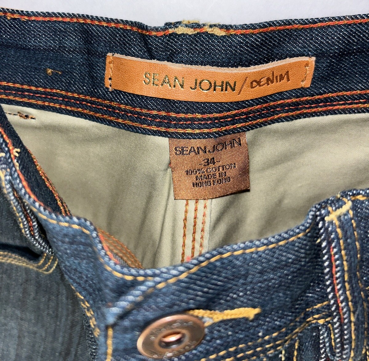 SEAN JOHN BAGGY DENIM Jeans Pants RN 108086 BLUE 34 | eBay