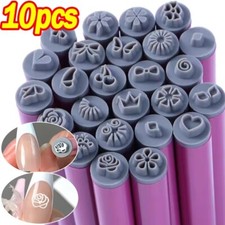 10 PCS DIY Nail Nail Art Stamp Pen Set Art Dotting Tools Set for Girls Women