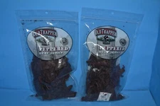 Lot Of 2 Bags Old Trapper PEPPERED Beef Jerky, 10 oz Each, Exp. 01/2027