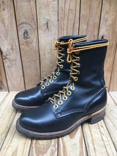 Stivali Carolina classici da donna in pelle nera logger MADE IN USA taglia 9,...