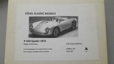 1/32 Völkl Classic Cars Porsche 550 Spyder 1955 Pełny zestaw Nowy