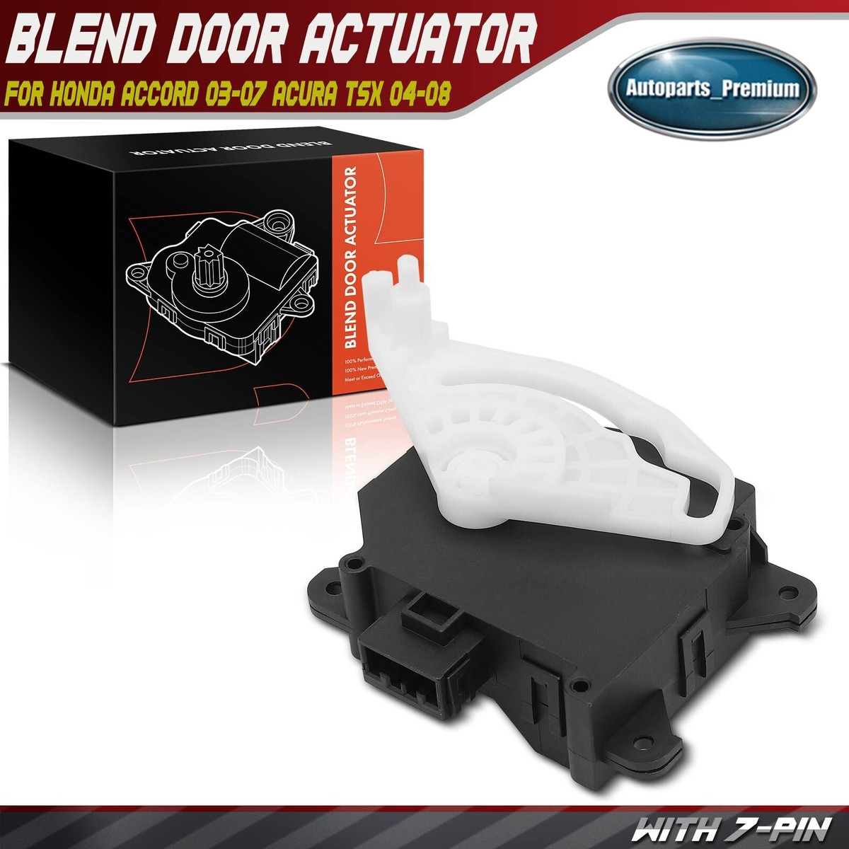Main HVAC Heater Blend Door Actuator for Honda Accord 03-07 Acura 