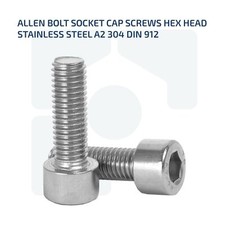 M4 x 10MM ALLEN CAP SCREWS BOLTS STAINLESS STEEL SOCKET SCREW HEX HEAD DIN 912