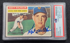 Rare 1956 HOYT WILHELM Signed Topps Card-HALL OF FAME-NEW YORK GIANTS-PSA