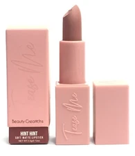 Beauty Creations Tease Me Soft Matte Lipstick- Hint Hint LTM06, 0.12 oz