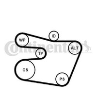 Original Continental Ctam Keilrippenriemensatz 6PK1538K1 FüR BMW