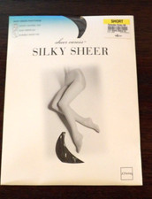 Sheer Caress Silky Sheer Pantyhose Short Smoke Gray 88 Control Top Vintage NOS