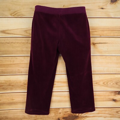 SJB Active Sweatpants Womens Size PL Maroon Elastic Waist Mid Rise
