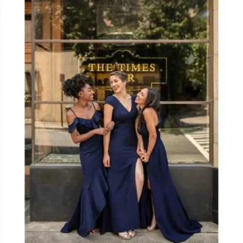 NWT Anthropologie BHLDN Juliana Montreal Maxi Dress Navy Blue Long Halter Size 4 - Picture 6 of 10