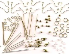 900pc Mixed Gold Jewelry Wholesale Lot Making Assorted Supplies Kit For Beads