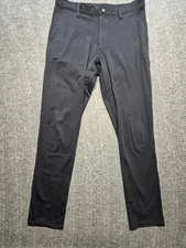 Rhone Commuter Pant Mens 32x33 Black Slim Straight Fit Stretch Performance