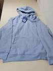 Men's Hoodie Cashmere Blue Small Cotton Fleece Pullover Sweatshirt Long Sleeve