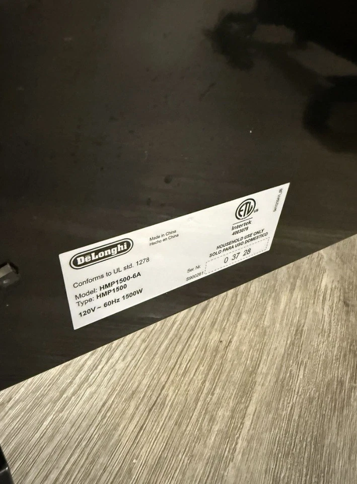 2 De'Longhi  HMP1500 1500W Portable Panel with wheels Heaters Camping. - Image 3 of 4