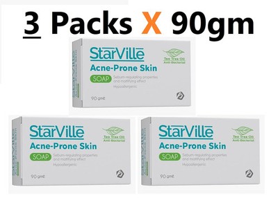 Starville Soap for Acne Prone Skin Daily Hygiene For Oily Skin ( 3 Pack X 90ml )