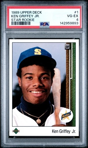 Ken Griffey Jr 1989 Upper Deck #1 Star Rookie RC - PSA 4