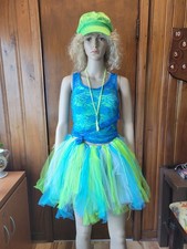 Neon Green  Aqua Tutu Dance Outfit/Halloween Costume Size S/M