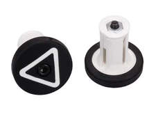 AME Grip Savers PLUS Bicycle Handlebar Bar Ends (PAIR) - BLACK over WHITE