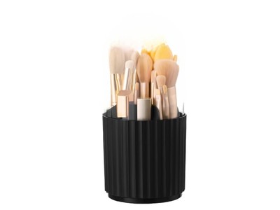 Makeup Brush Holder Organizer 360° Rotating 5 Slot Make up Brush Organizer - Blk