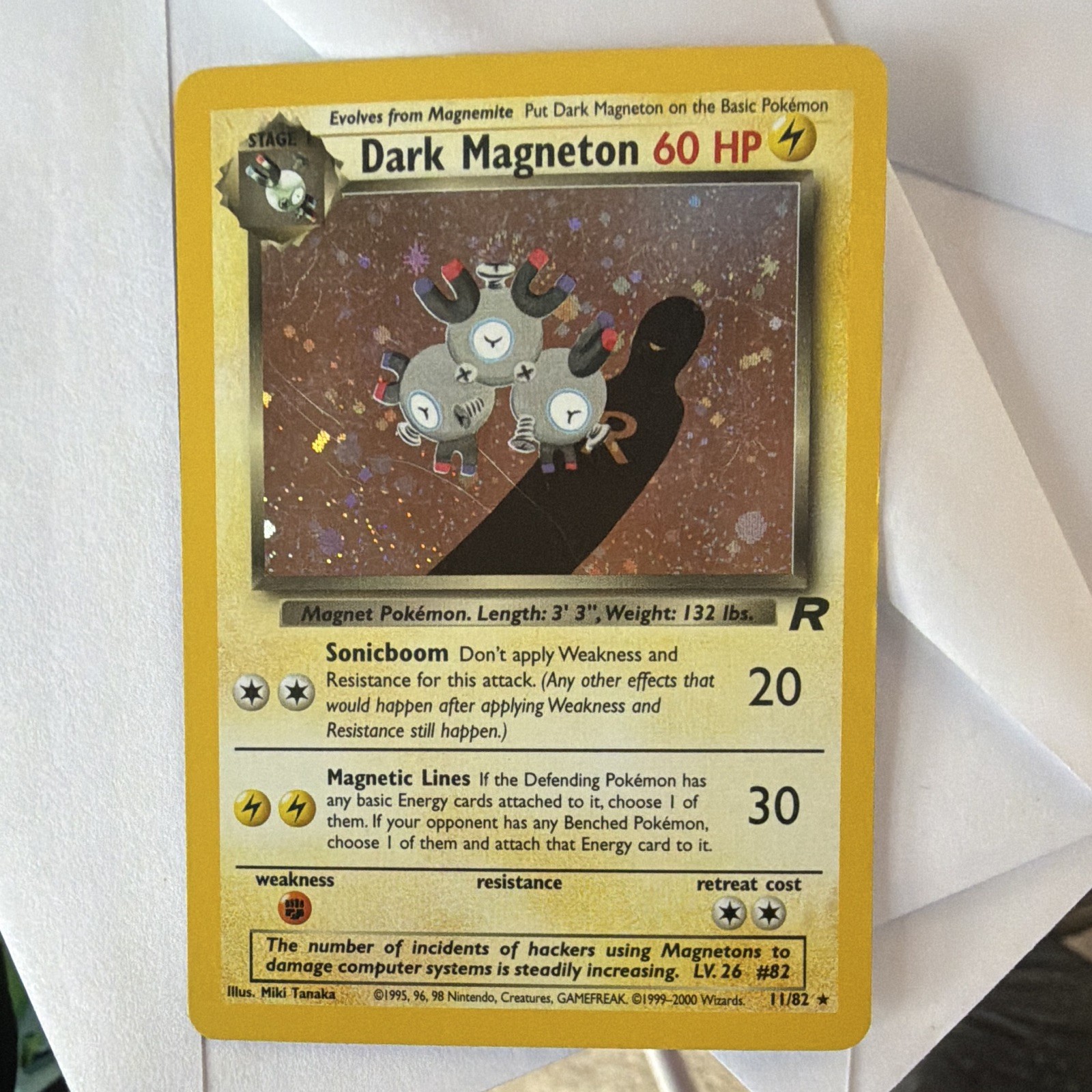 Pokemon TCG Wizards Team Rocket Dark Magneton 11/82 Holo Rare English 60HP Unlim