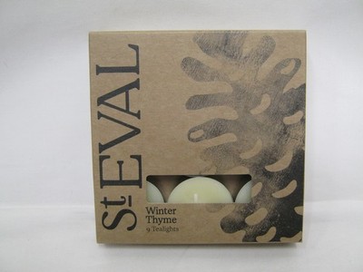 St. Eval duftende Winterthymian Teelichter Packung 9 Brenndauer je 6 Stunden