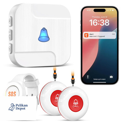 WiFi Notrufknopf für Senioren Notfallarmband Emergency Alert System für Senioren