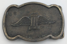 Vintage Harley Davidson Metal Belt Buckle 1 logo with wings