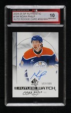 2024 SP Authentic Auto Future Watch 592/999 Noah Philp #194 KSA 10 GEM MINT 1rc0