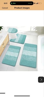 4-Piece Bathroom Rug Set with Extra Softness and Non-Slip Backing