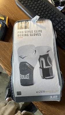 Everlast Pro Style Elite Training Boxing Gloves 12oz EverShield White Black