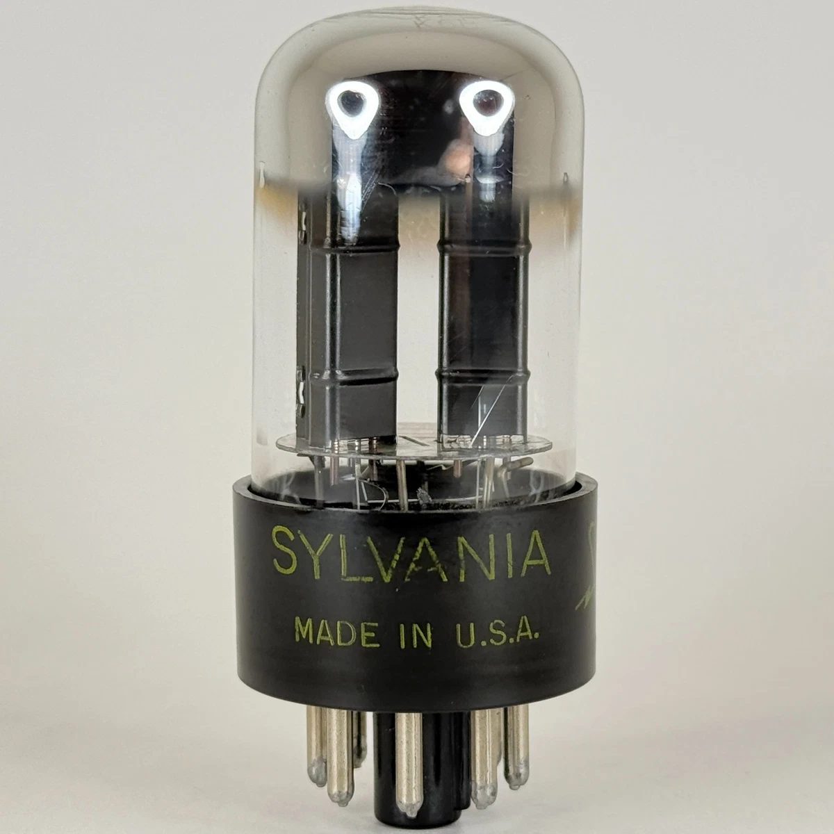 Pair Sylvania 6SN7GTA Vacuum Tube Chrome Top Black Plate Tested 100
