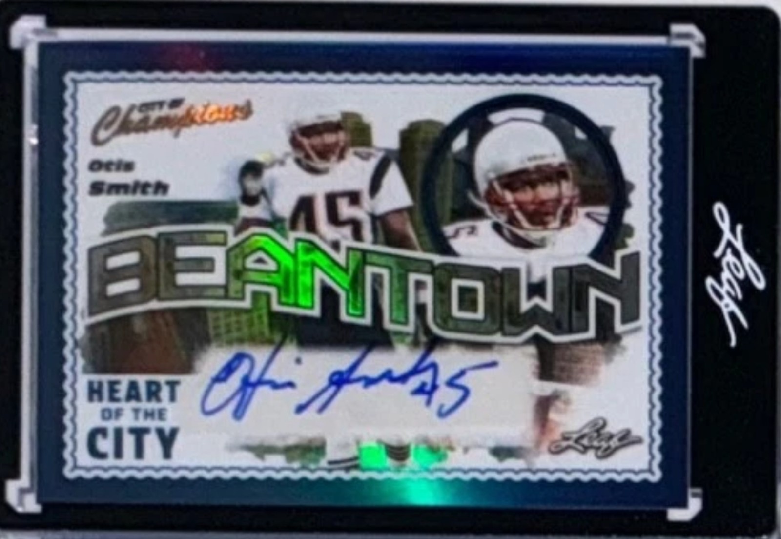 2026 Leaf Champions Heart of the City Bearntown Otis Smith Auto /25 Patriots 