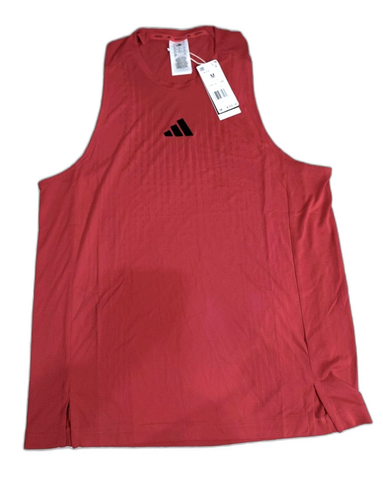 Adidas Airchill Crew Neck Athletic Tank Top Red Athletic Men's medium JI8200 NEW