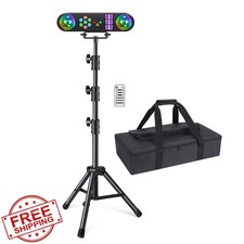 Telbum 5-in-1 DJ Light Bar Stand Rotating Disco Ball UV Strobe
