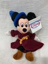 Disney Store Fantasia SORCERER Mickey Mouse Bean Bag Plush NWT 10 A1