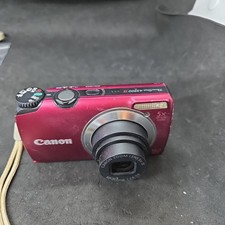 Canon PowerShot A3300 IS Compact Digital Camera Red 16.0MP 5x Zoom - No Charger 