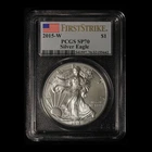 2015-W $1 Burnished American Silver Eagle PCGS SP70 - Free Shipping USA