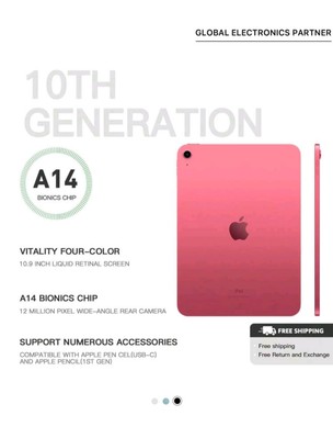 2022 Apple iPad 10th Gen 64GB 10.9