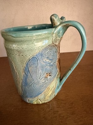 Handmade OOAK Manatee Pottery Ceramic Mug