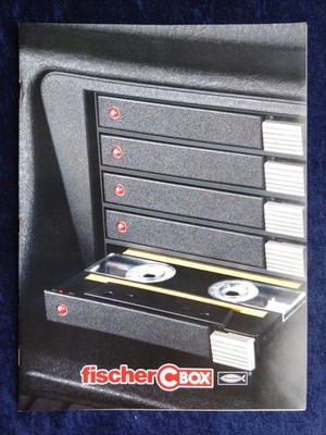 Fischer CBox, Cassetten Box, originaler Prospekt aus 1989