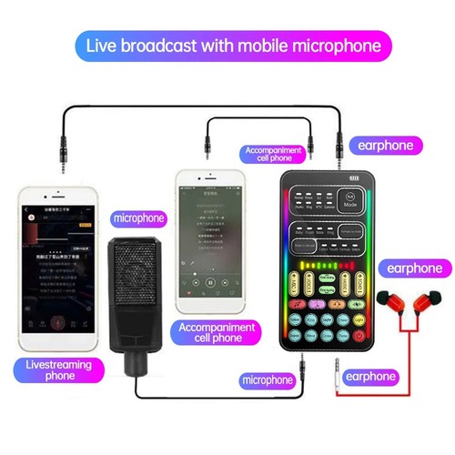 I9 Changeur de Voix Kit Complet Plusieurs Audio Bluetooth Live Sound Cards4874 - Photo 10/10