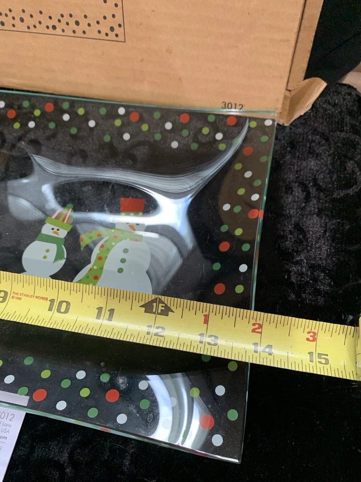 Plato dividido Pampered Chef Snowmen Dotes. Foto 3 de 3