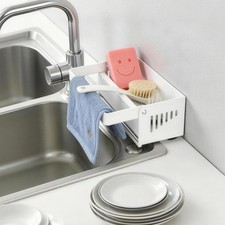 Kitchen Sink Organizer With Slope-Drainage, Kitchen Sink Sponge Holder