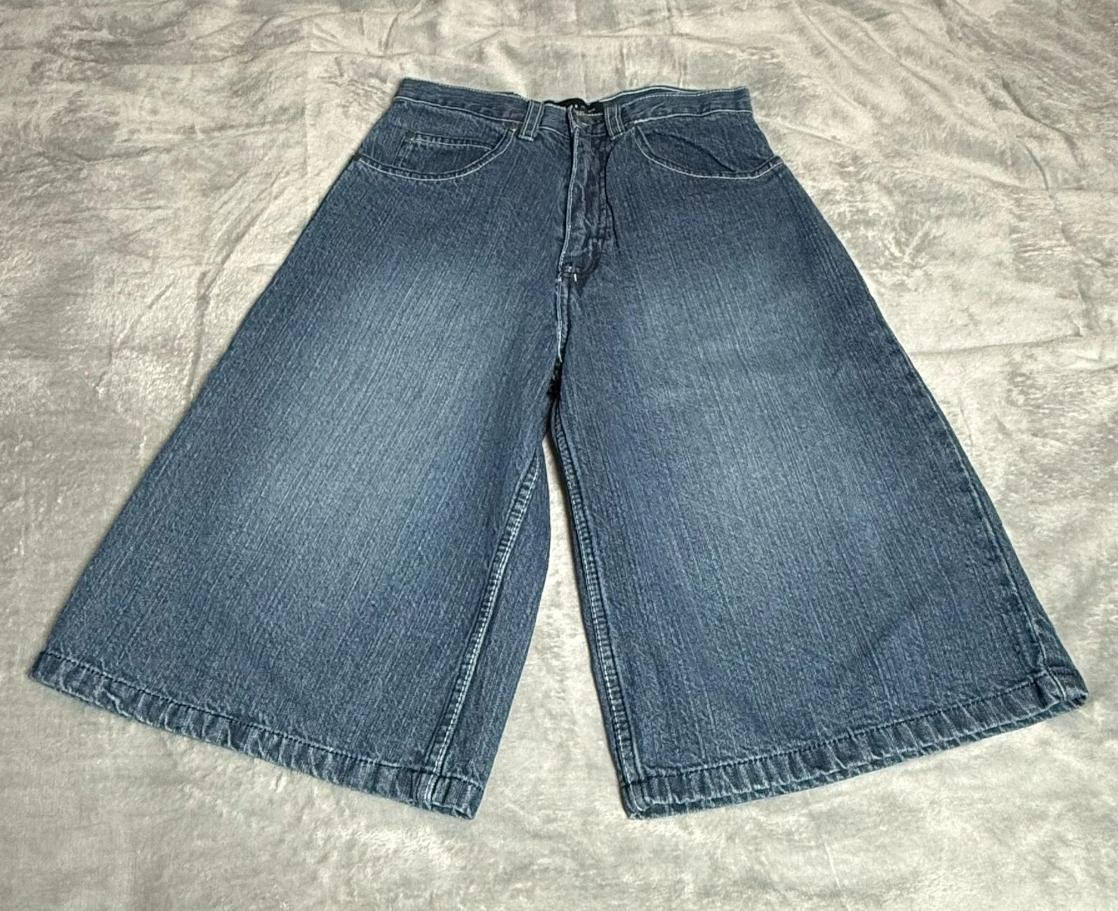 Trust Jean Shorts Mens 36 Blue Denim Classic Stretch 5 Pockets Zip Fly Beach