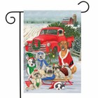 Labrador Retriever Lab Christmas Dog Puppy Tree Truck Mini Garden Yard Flag New